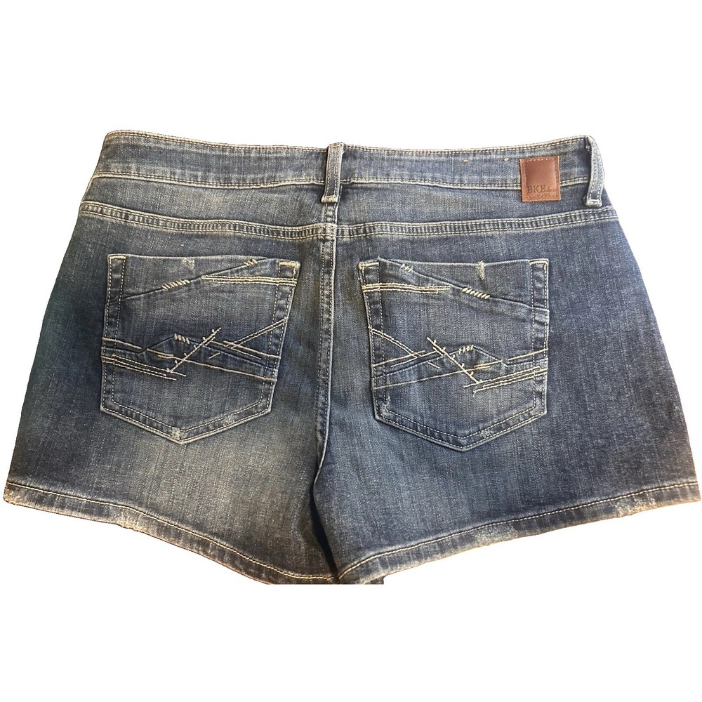 BKE Buckle Wmn's Payton Denim Jean Shorts Size 30 Low Rise Western Distressed